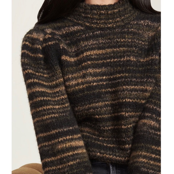 NEW VERONICA BEARD FUZZY MOCK NECK SWEATER - Picture 3 of 9